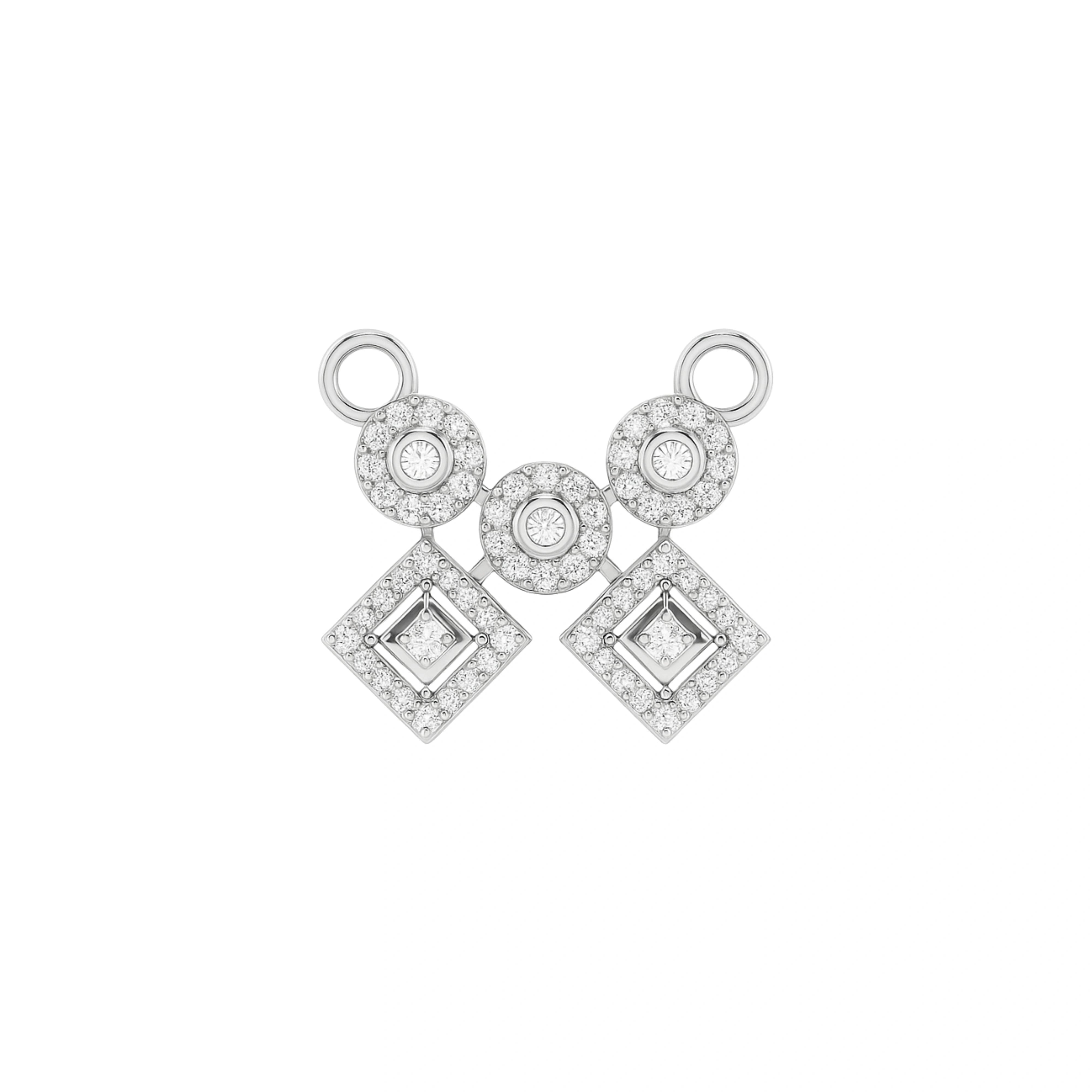 925 Sterling Silver CZ Mangalsutra Pendant – Round & Diamond Shape Drop Design