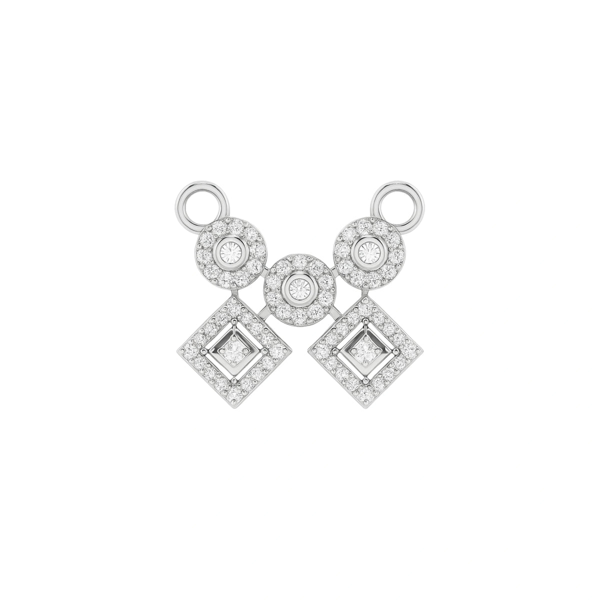 925 Sterling Silver CZ Mangalsutra Pendant – Round & Diamond Shape Drop Design