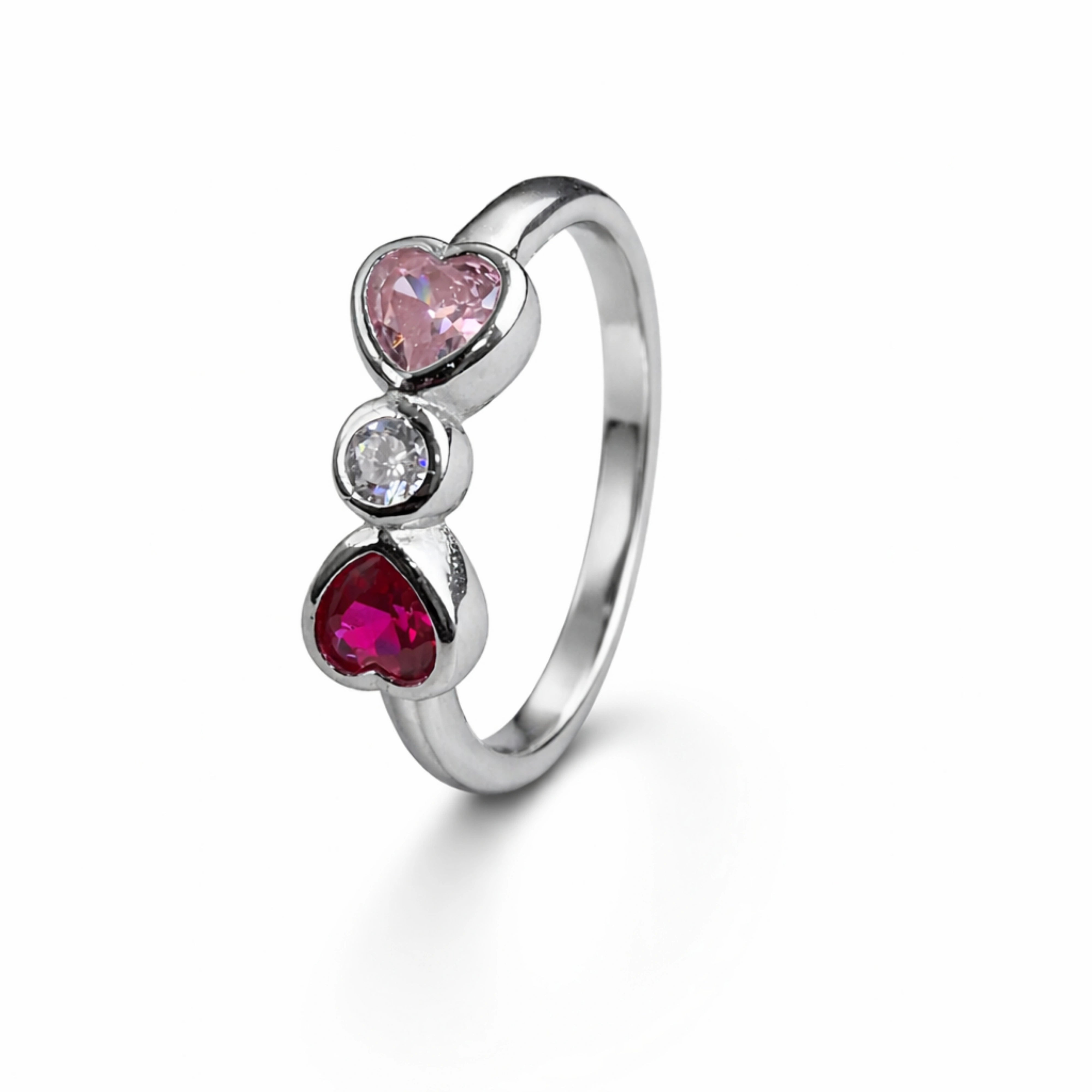 925  Silver close setting multicolor Adjustable Ring