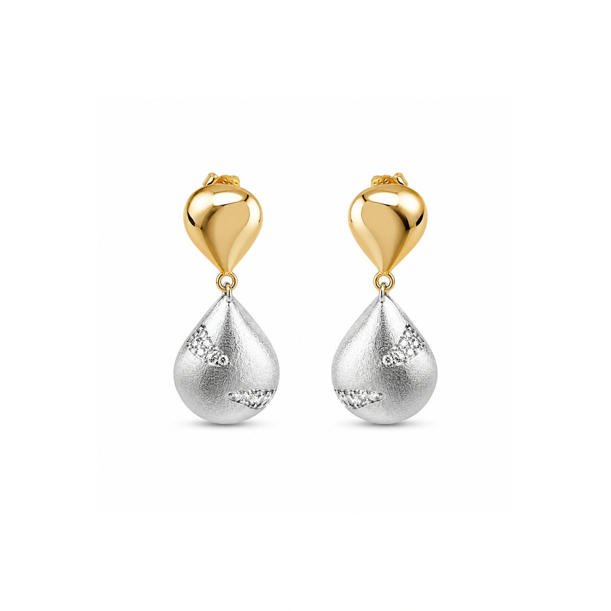 925 Silver Dual Tone Earrings