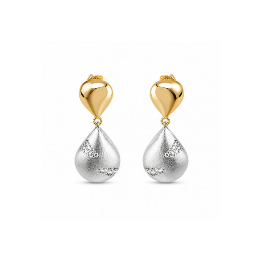 925 Silver Dual Tone Earrings