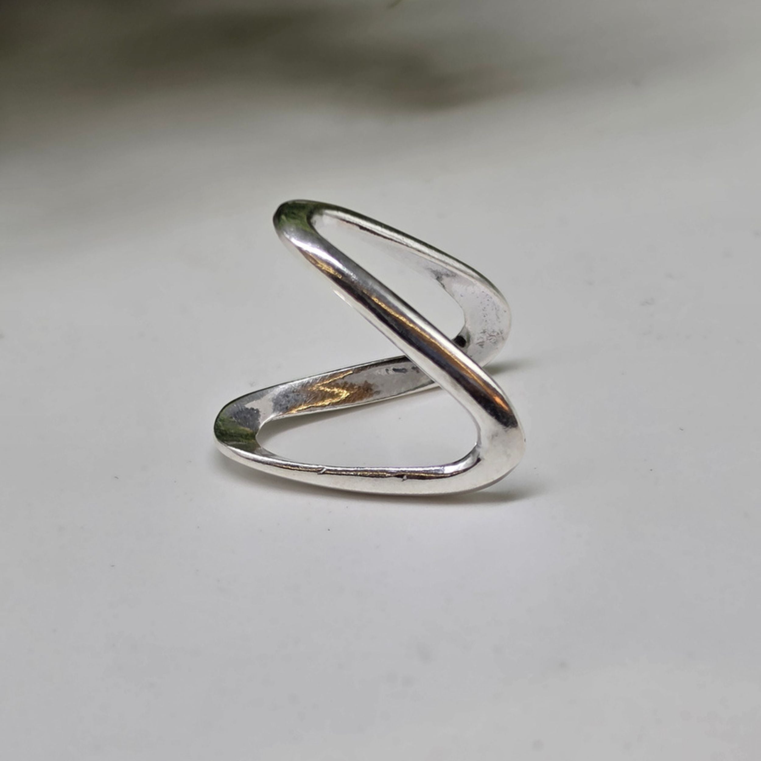 925 Sterling Silver Adjustable Vanki Ring