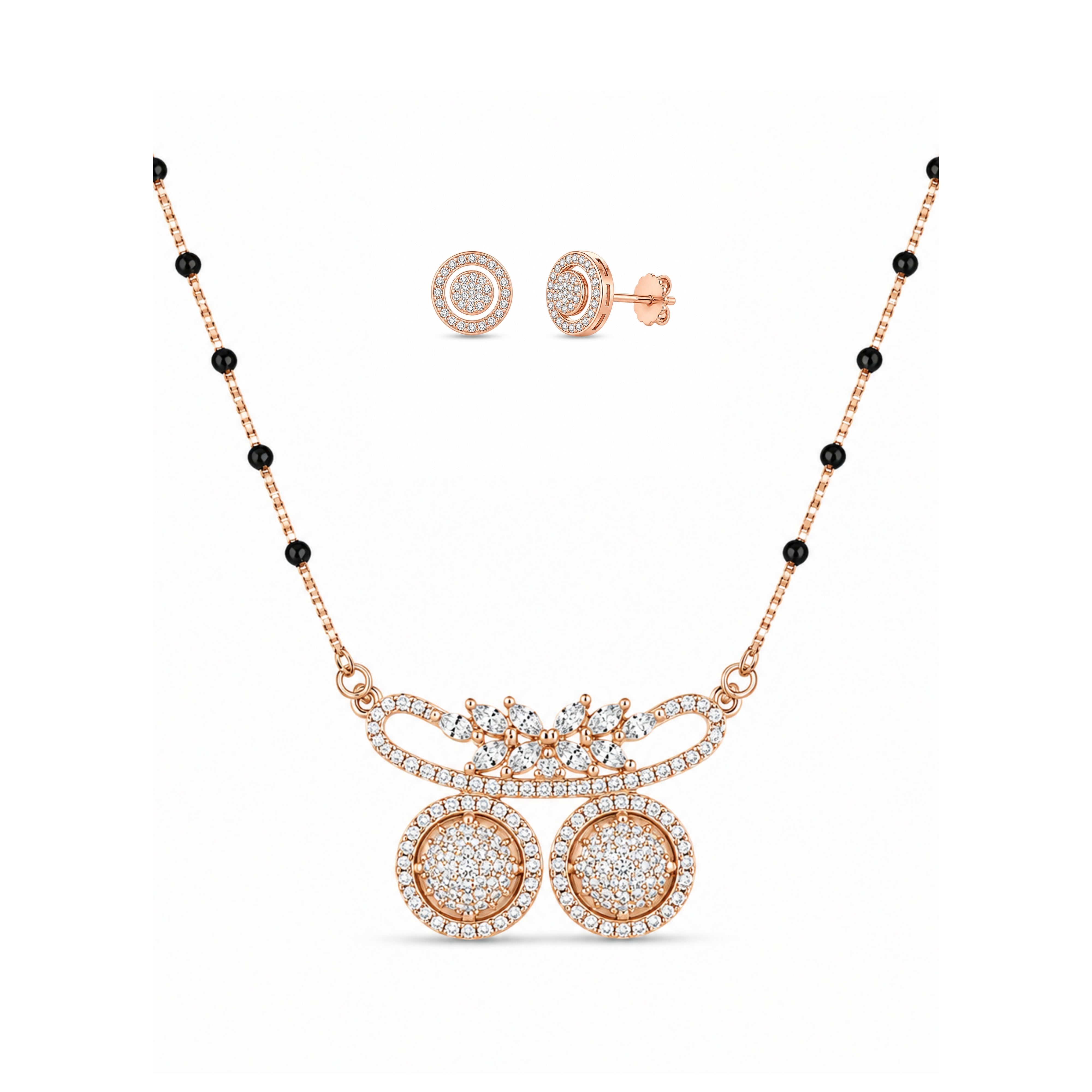 Rose Gold Mangalsutra Set