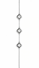 925 Sterling Silver Clover Station Bracelet for Women