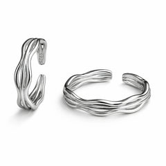 925 Sterling Silver Wave Texture Ring