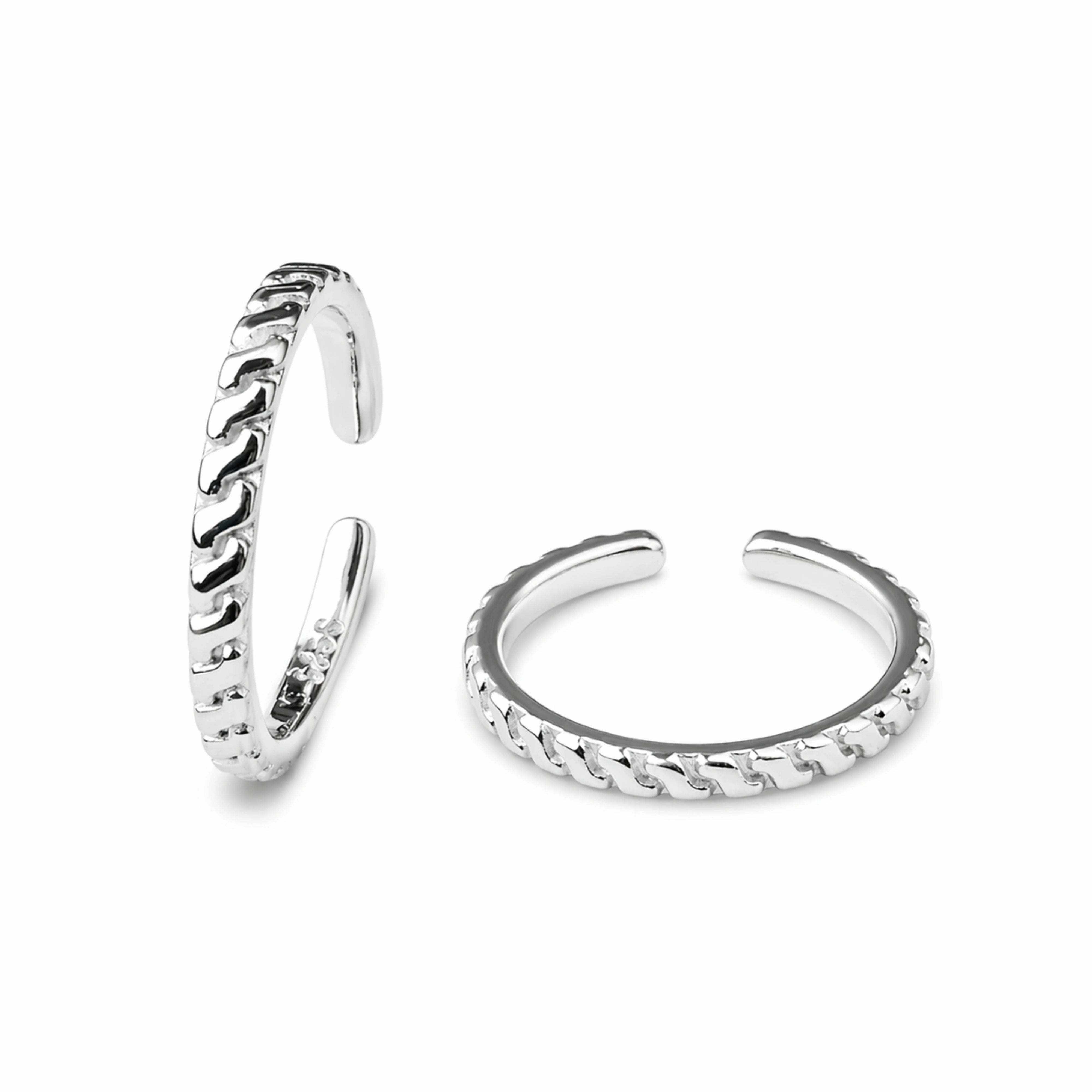 925 Sterling Silver Chain Pattern Ring