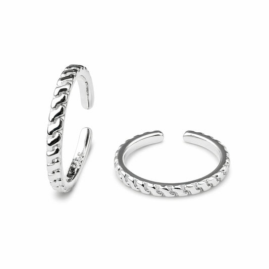 925 Sterling Silver Chain Pattern Ring
