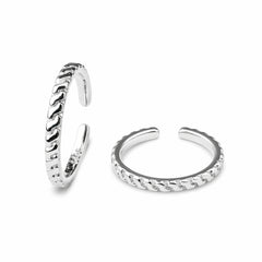 925 Sterling Silver Chain Pattern Ring