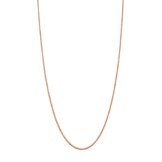 925 Sterling Silver Rose Gold Curb Chain