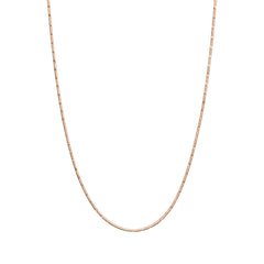 925 Sterling Silver Rose Gold Box Chain Necklace with Silver Stations