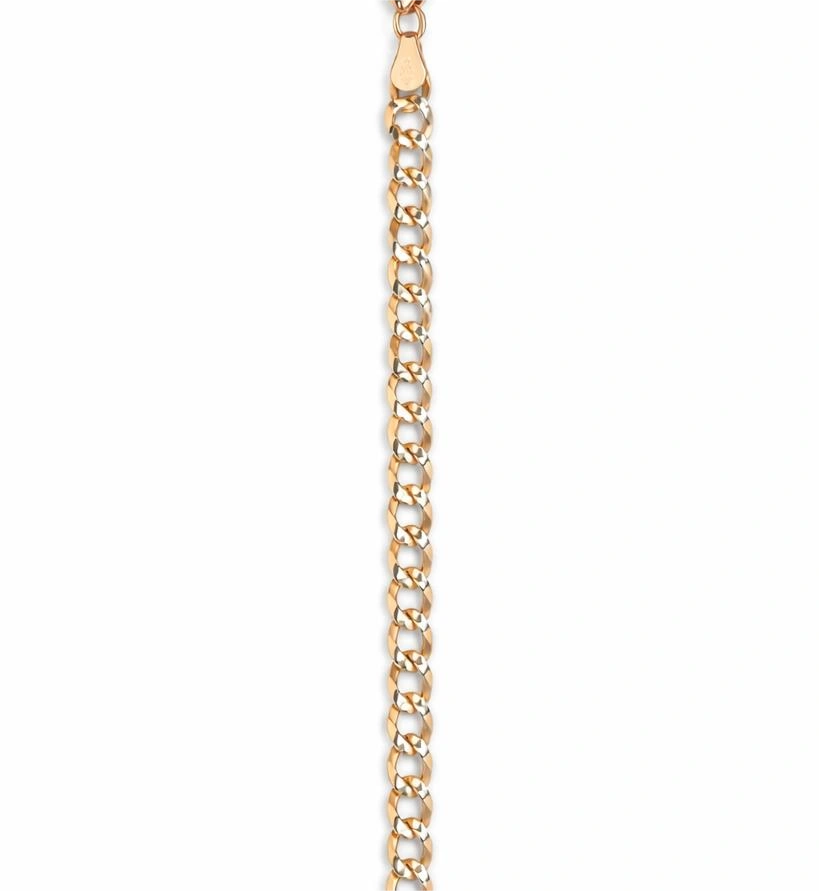 925 Sterling Silver Gold Plated Cuban Link Chain Bracelet for Women