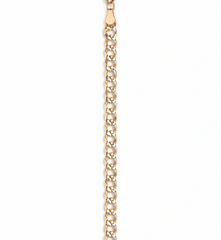 925 Sterling Silver Gold Plated Cuban Link Chain Bracelet for Women