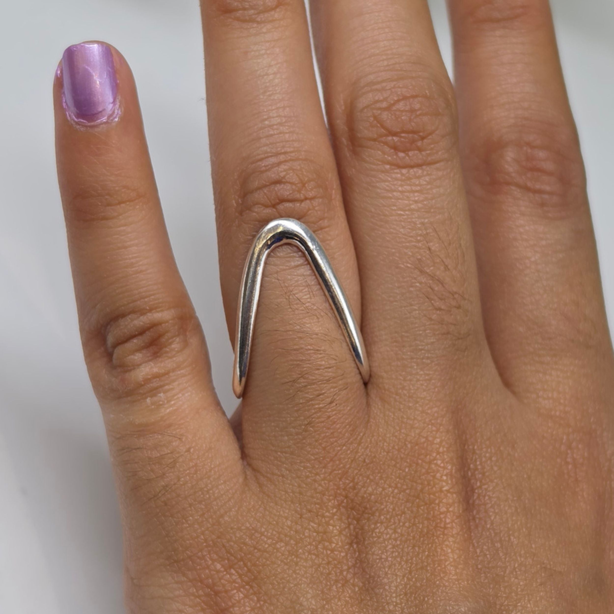925 Sterling Silver Adjustable Vanki Ring