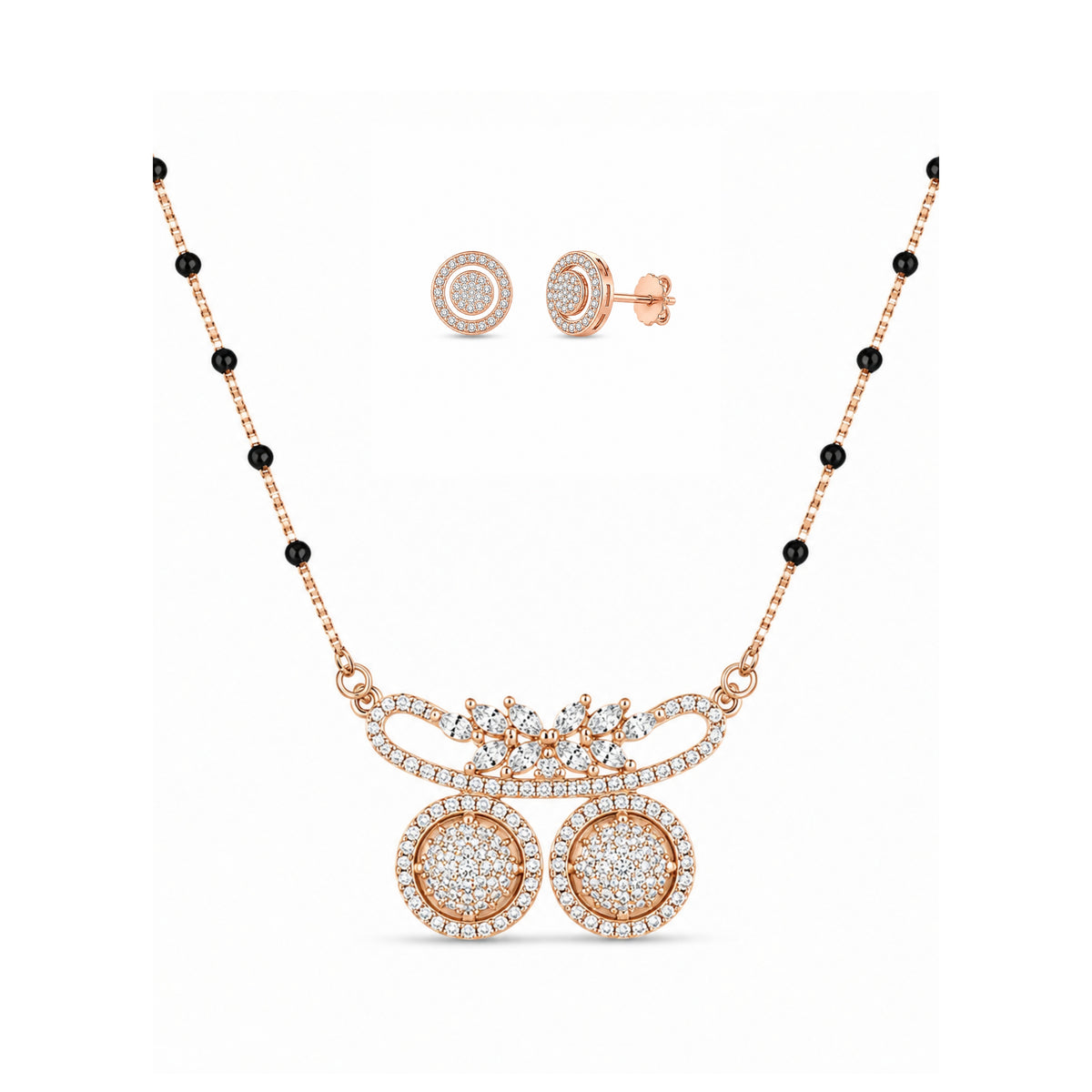 Rose Gold Mangalsutra Set