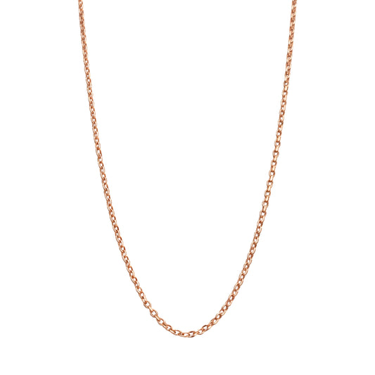 925 Sterling Silver Rose Gold Classic Cable Chain
