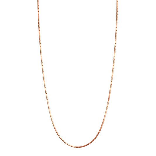 925 Sterling Silver Rose Gold Box Chain