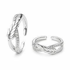 925 Sterling Silver Olive Leaf Adjustable Ring