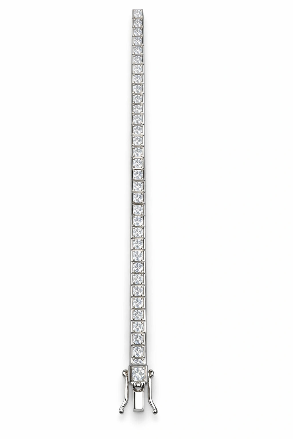 925 Sterling Silver Princess Cut CZ Tennis Bracelet for Women