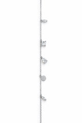 925 Sterling Silver Multi Charm CZ Bracelet for Women