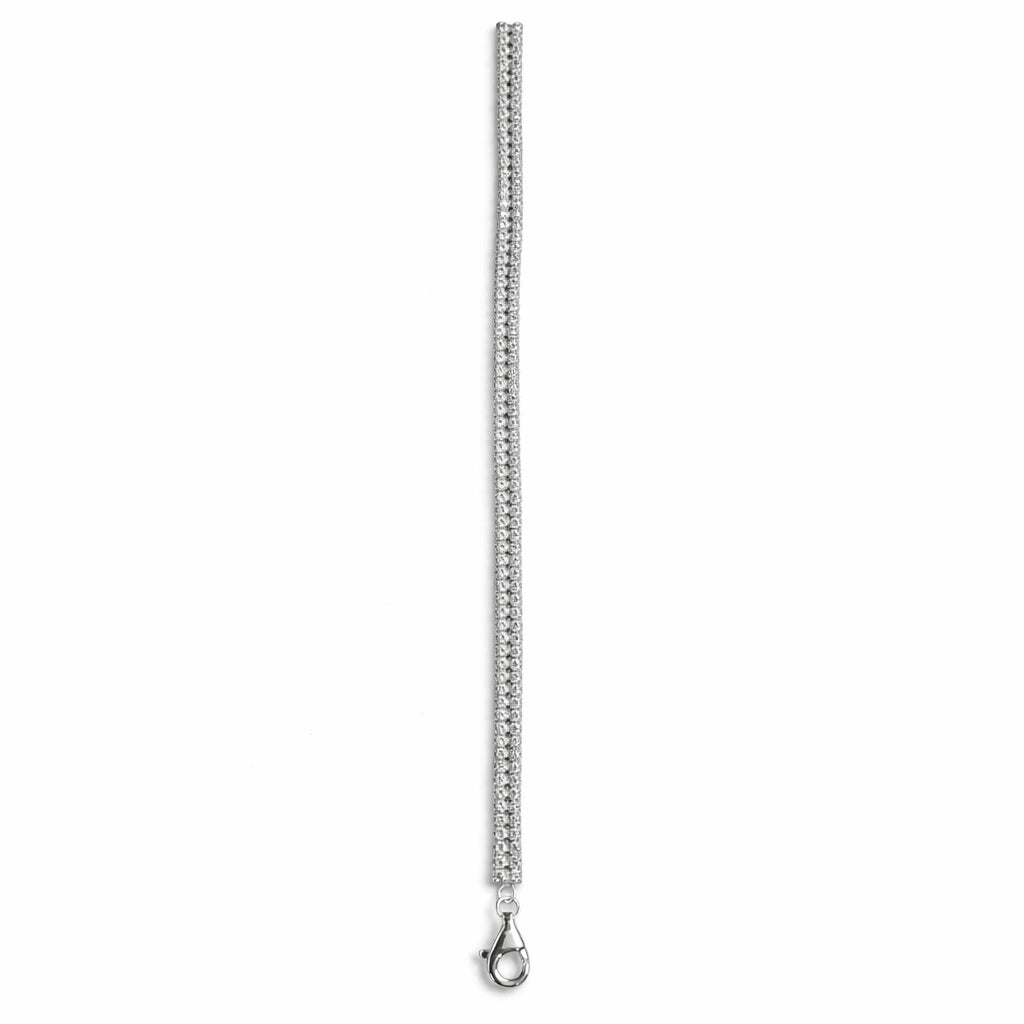 925 Sterling Silver Double Row CZ Tennis Bracelet for Women