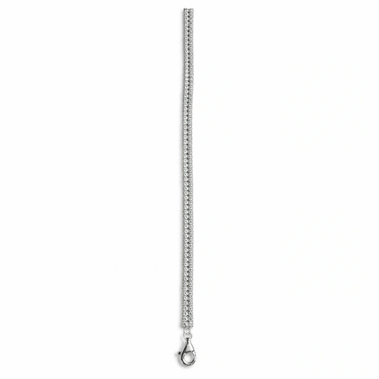 925 Sterling Silver Double Row CZ Tennis Bracelet for Women