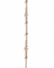 925 Sterling Silver Rose Gold Star Charm Bracelet