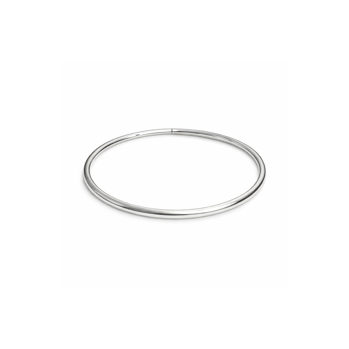 925 Sterling Silver Classic Hoop Bangle Bracelet