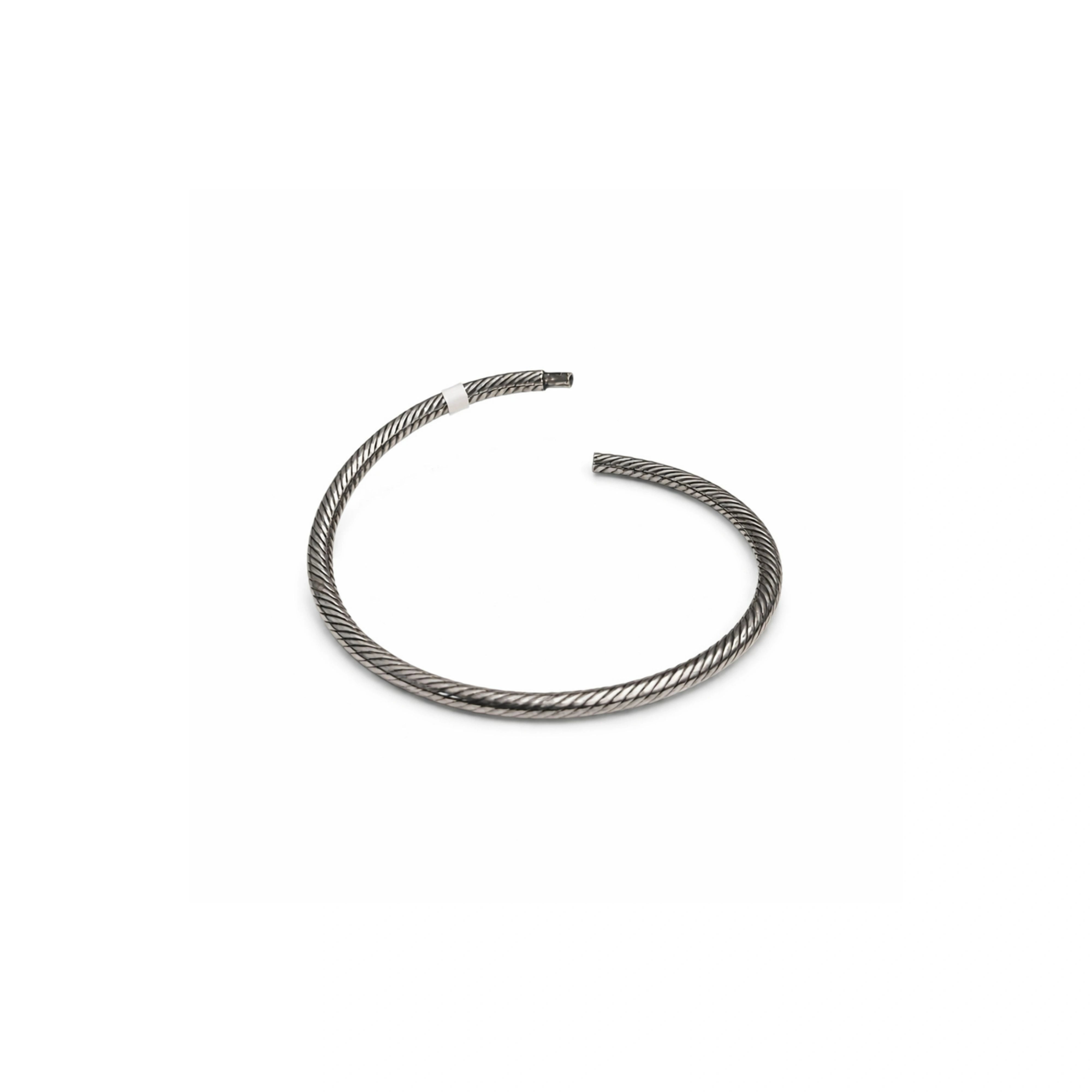 925 Sterling Silver Twisted Open Bangle – Classic Rope Design Silver Kada