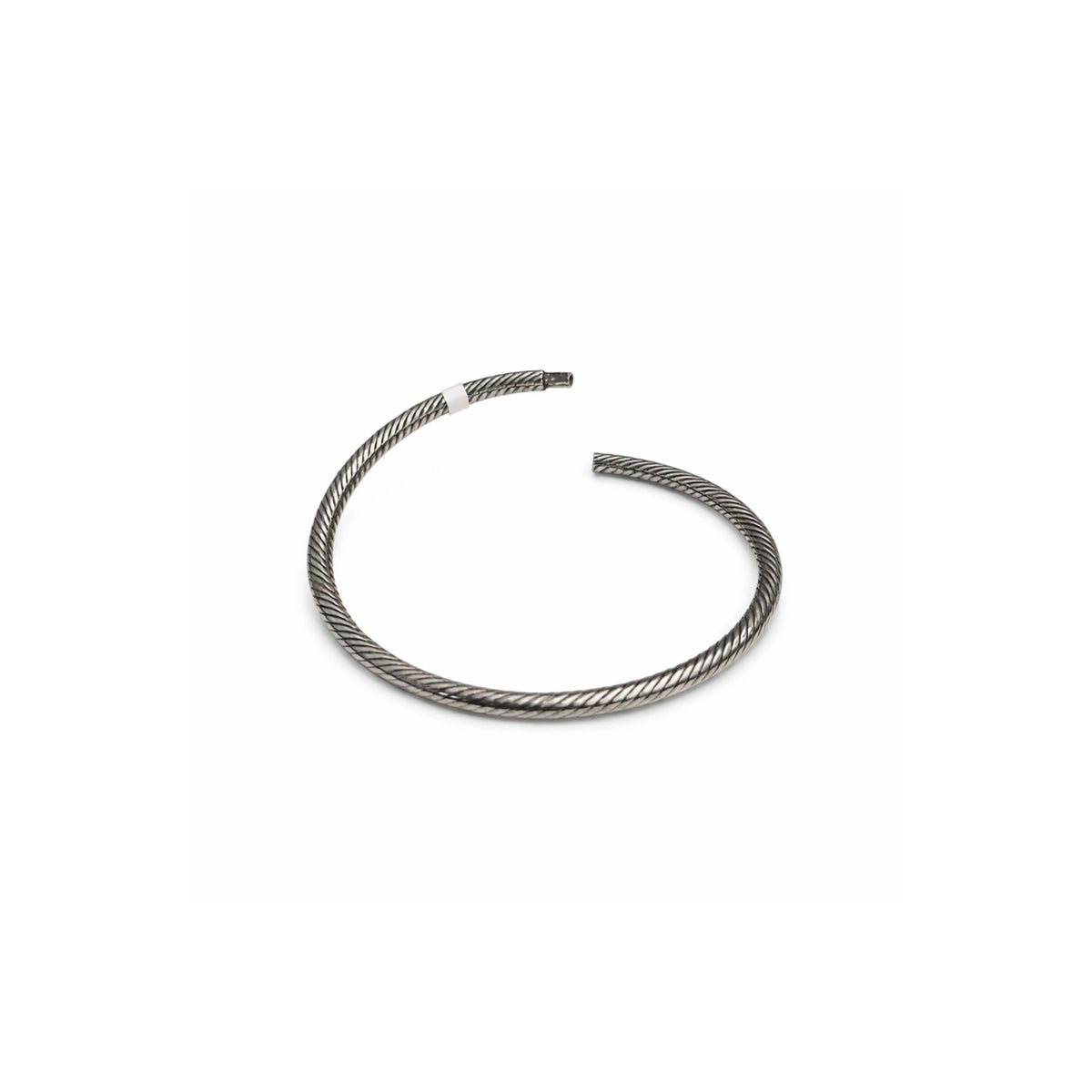 925 Sterling Silver Twisted Open Bangle – Classic Rope Design Silver Kada