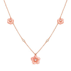 925 Sterling Silver Pink Mother of Pearl Necklace