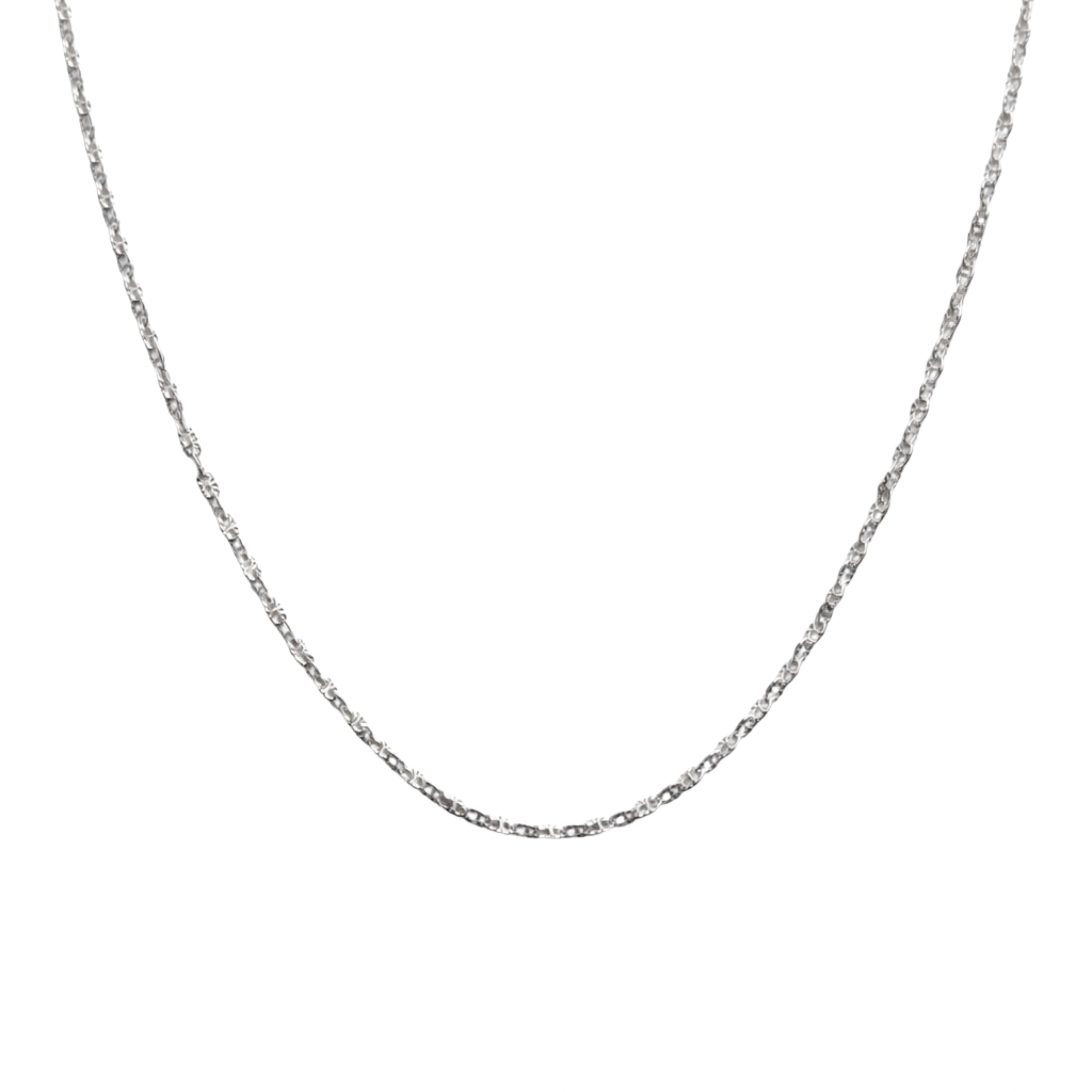 925 Sterling Silver Rope Chain Necklace – Diamond Cut Textured Silver Chain