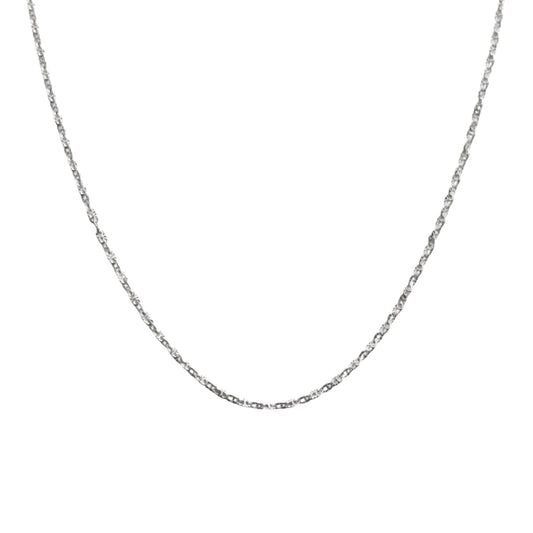 925 Sterling Silver Rope Chain Necklace – Diamond Cut Textured Silver Chain