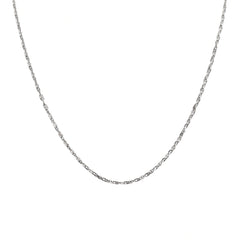 925 Sterling Silver Rope Chain Necklace – Diamond Cut Textured Silver Chain