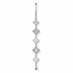 925 Sterling Silver Bracelet | Geometric Floral Motif Chain Bracelet