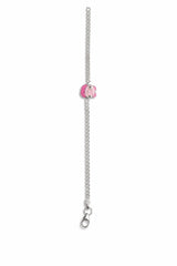 925 Sterling Silver Pink Cartoon Charm Bracelet for Women