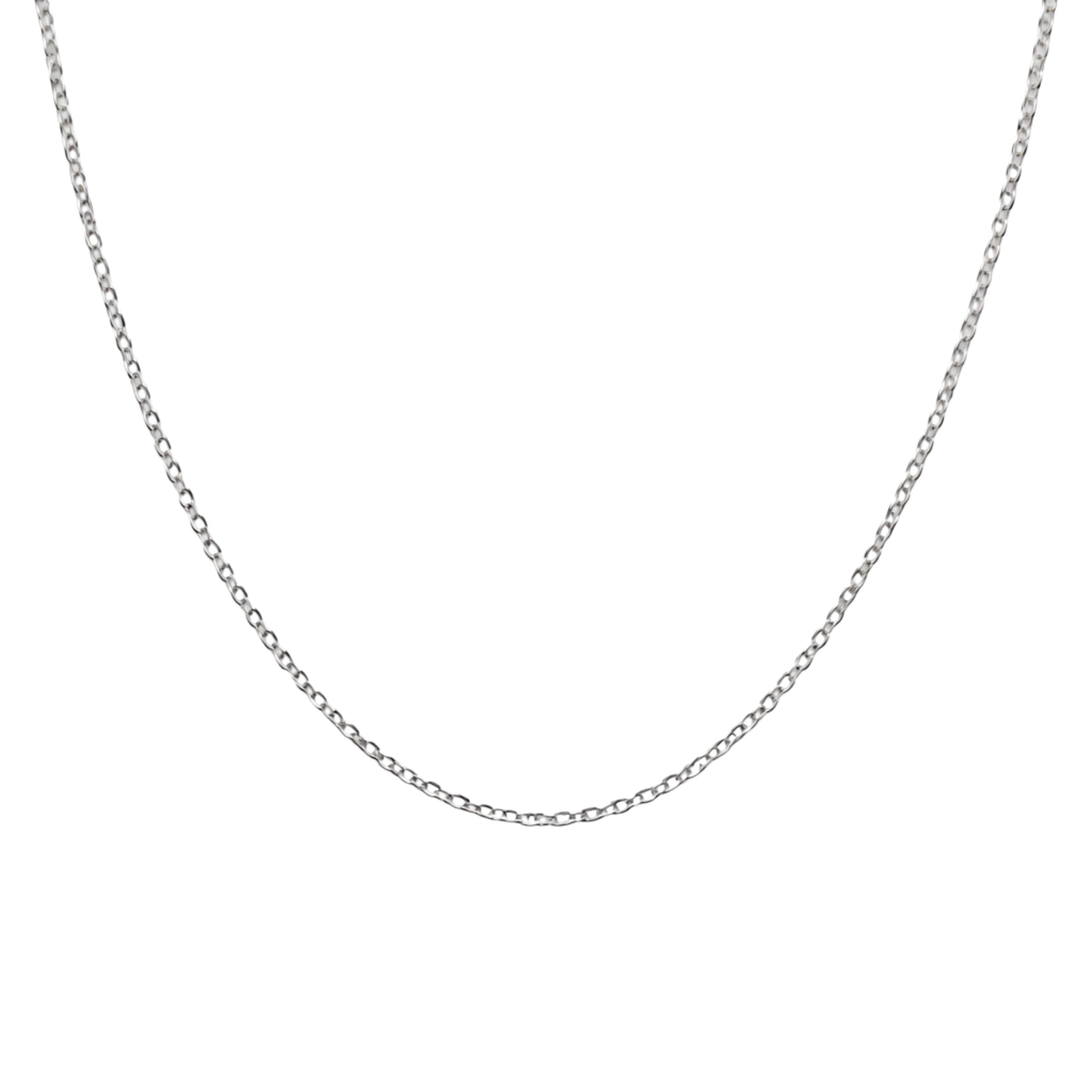925 Sterling Silver Cable Chain Necklace – Classic Round Link Silver Chain