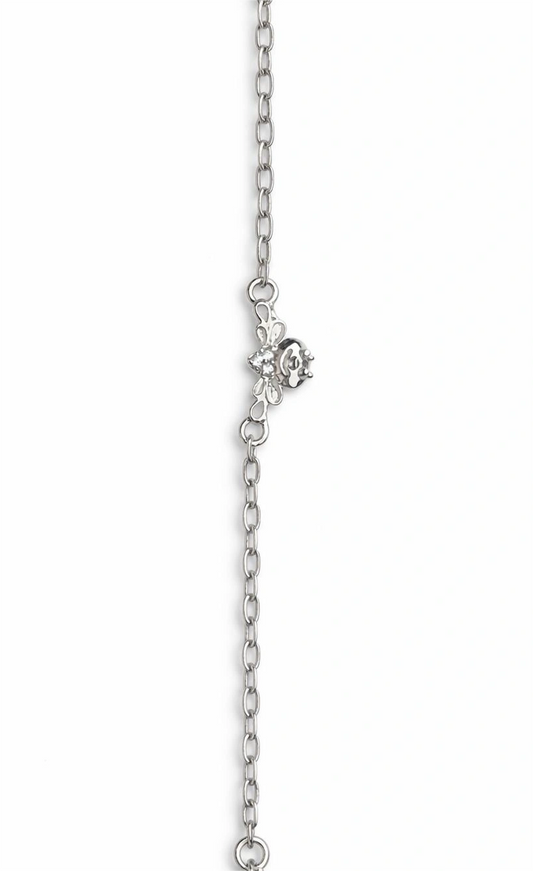 925 Sterling Silver Ladybug Charm Bracelet with CZ Stone for Women