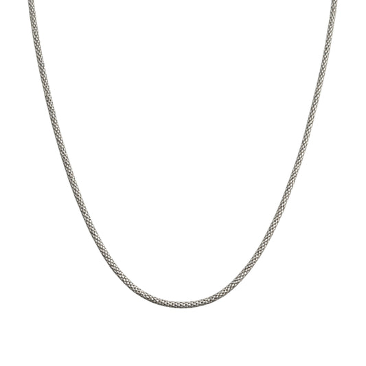 925 Sterling Silver Snake Chain Necklace – Smooth Round Minimal Silver Chain