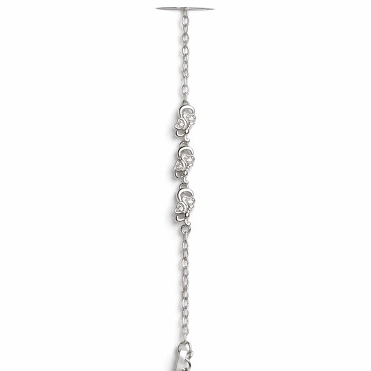 925 Sterling Silver Triple Elephant Charm Bracelet for Women