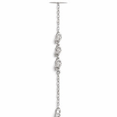 925 Sterling Silver Triple Elephant Charm Bracelet for Women