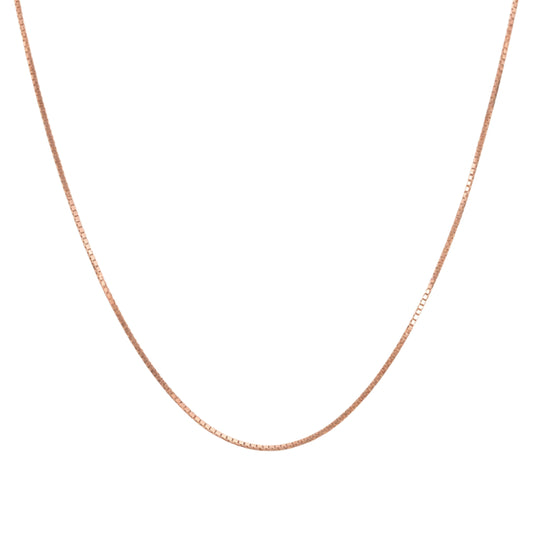Rose Gold Box Chain Necklace