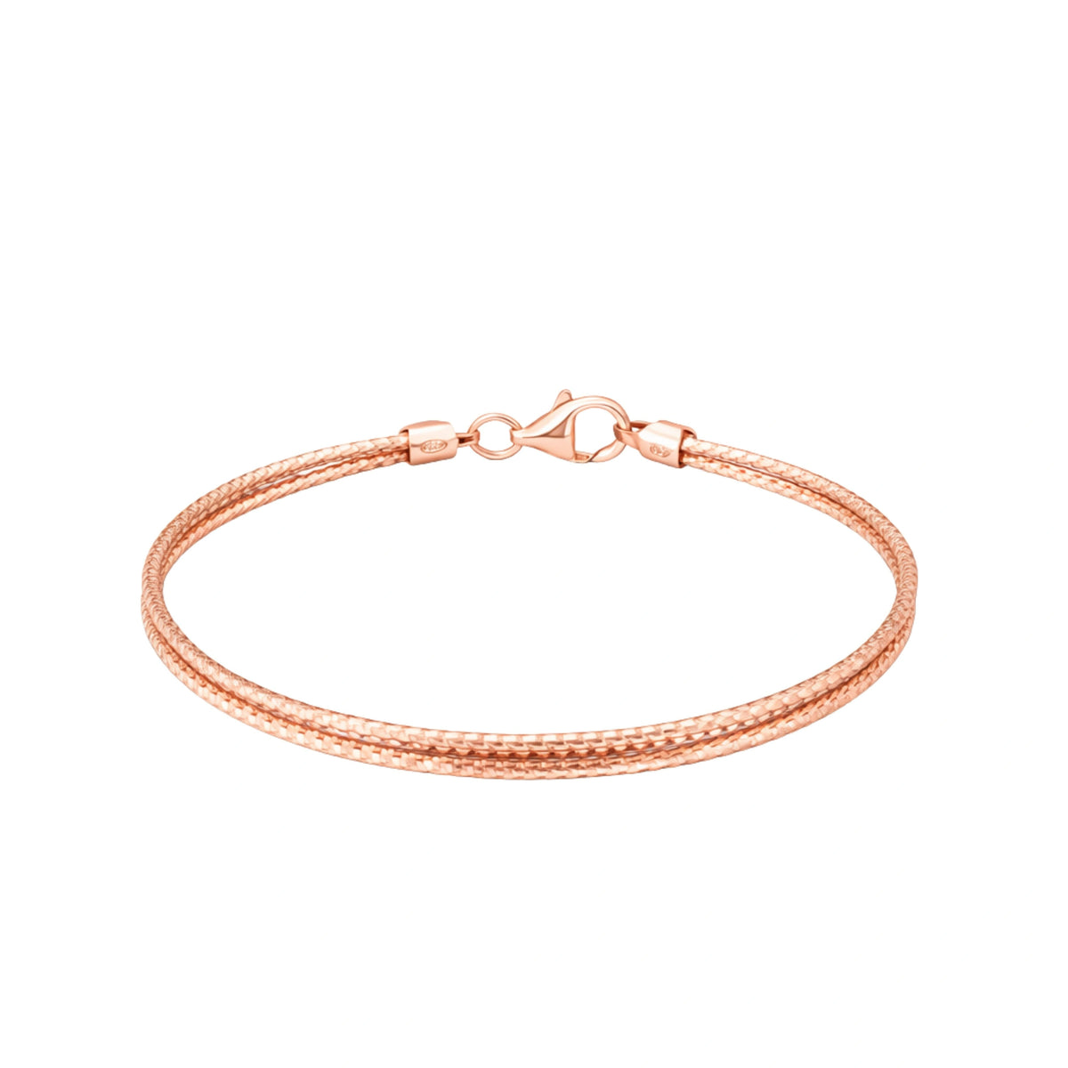925 Sterling Silver Rose Gold Kada