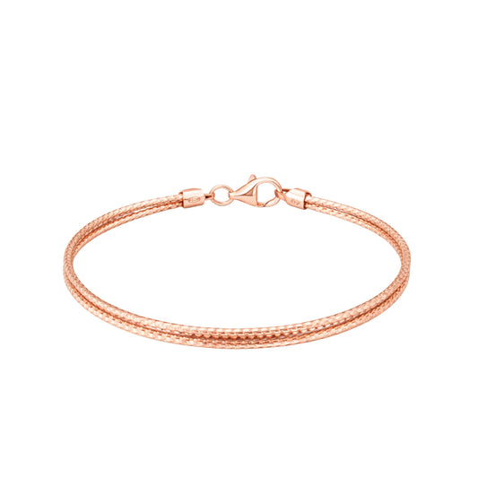 925 Sterling Silver Rose Gold Kada