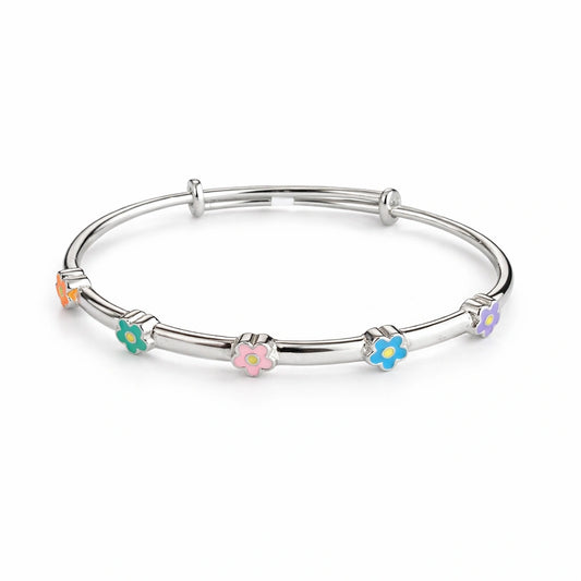 925 Sterling Silver Kids Flower Kadali Bracelet