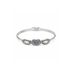 925 Sterling Silver Vintage Marquise Purple Stone Bracelet for Women
