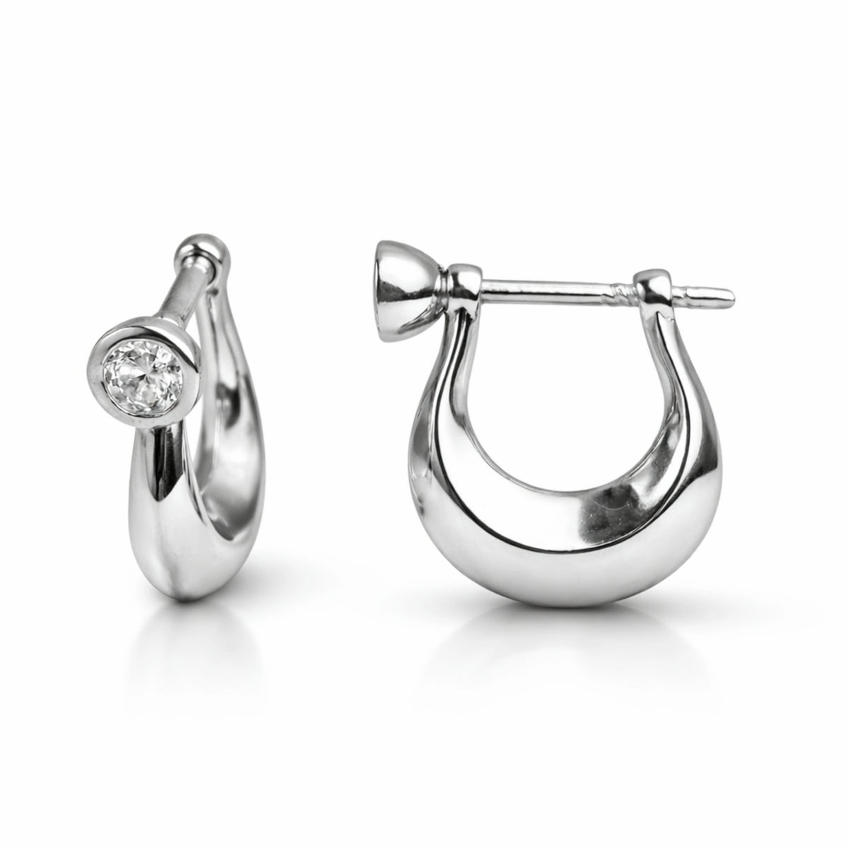 925 Silver Bali Hoop | Minimal Men’s Huggie Earrings