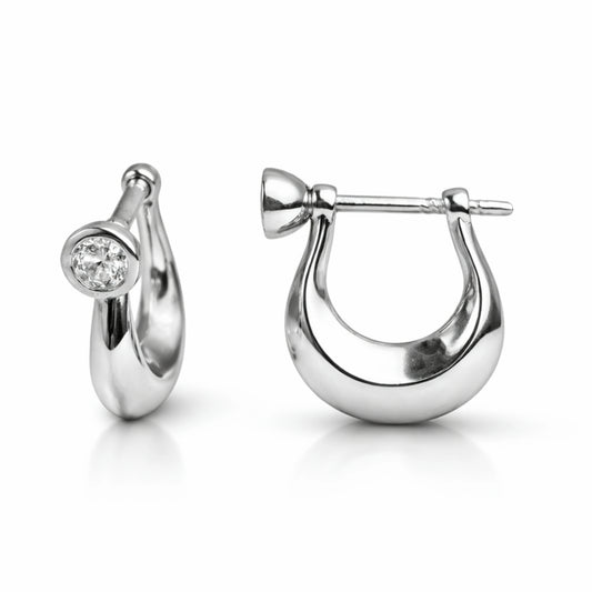925 Silver Bali Hoop | Minimal Men’s Huggie Earrings