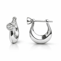 925 Silver Bali Hoop | Minimal Men’s Huggie Earrings